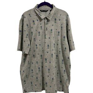 Travis‎ Mathew Havana Nights Pineapple Cocktail Polo Golf Shirt Size XL